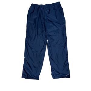 Nike Navy Blue Vintage Track Pants Windbreaker Training Activewear SZ XL